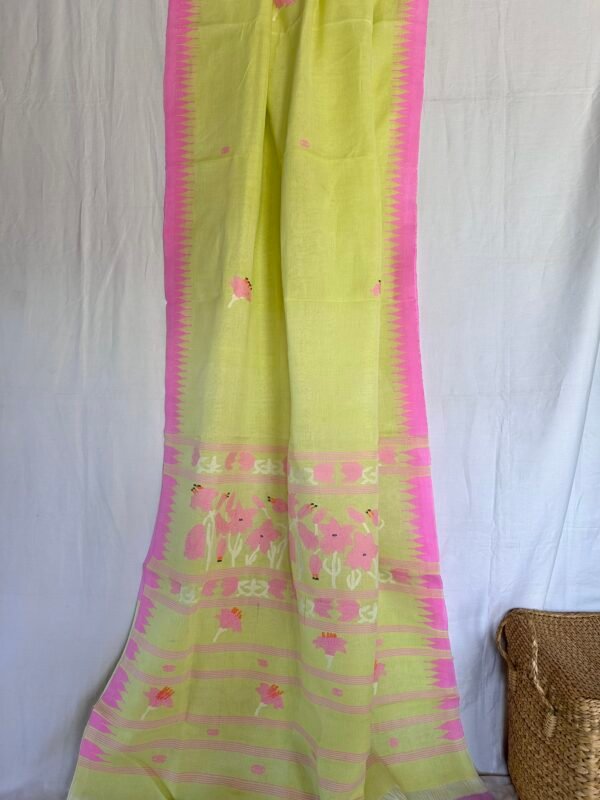 Slow-Crafted Manipuri Handloom Cotton Saree - Image 5