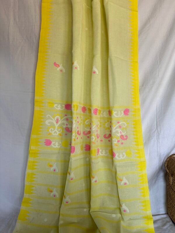 Slow-Crafted Manipuri Handloom Cotton Saree - Image 5