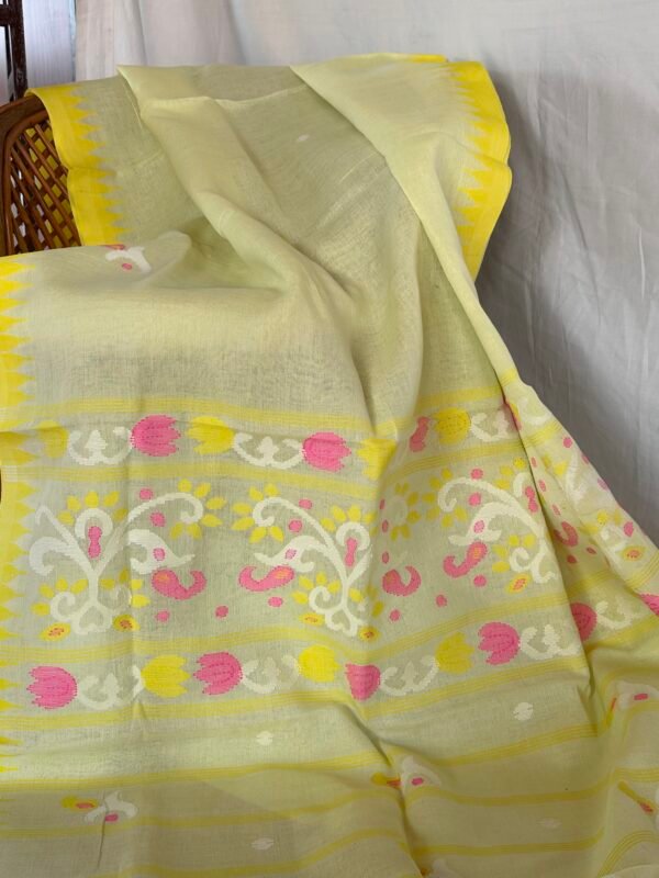 Slow-Crafted Manipuri Handloom Cotton Saree - Image 3