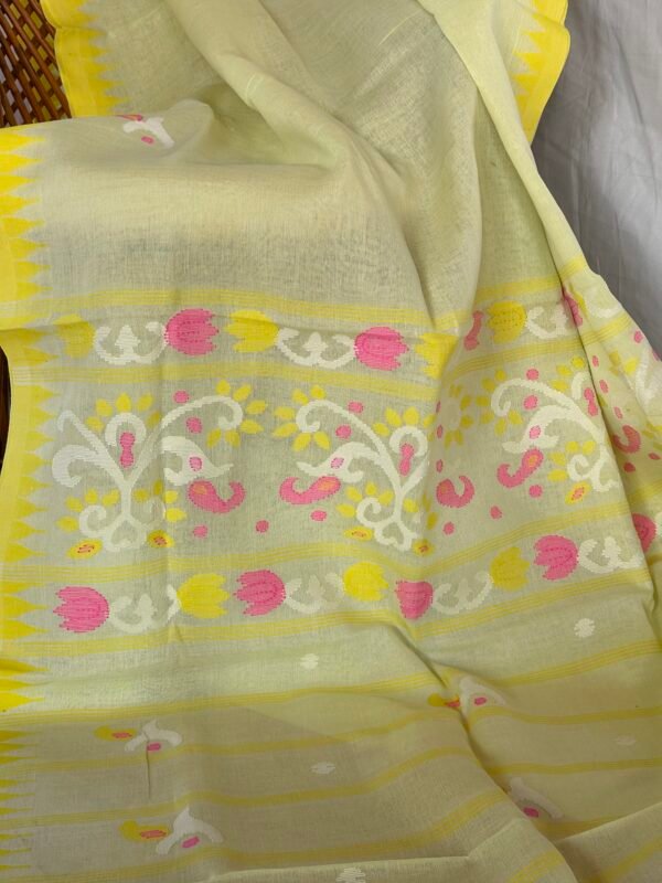 Slow-Crafted Manipuri Handloom Cotton Saree - Image 4