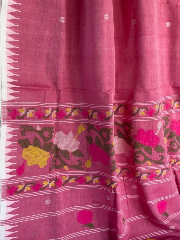 Slow-Crafted Manipuri Handloom Cotton Saree - Image 4