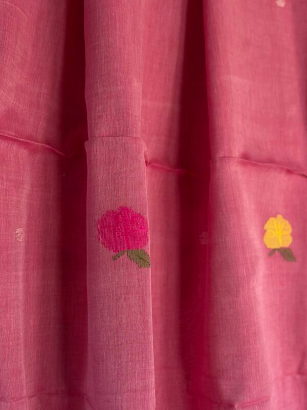 Slow-Crafted Manipuri Handloom Cotton Saree - Image 3