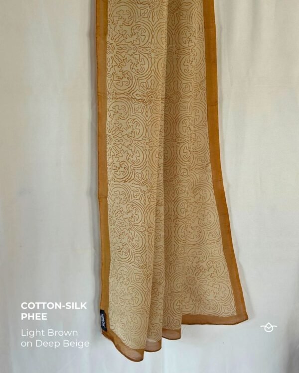 Natural Dye Manipuri Ethnic Motif - Cotton Silk Phee