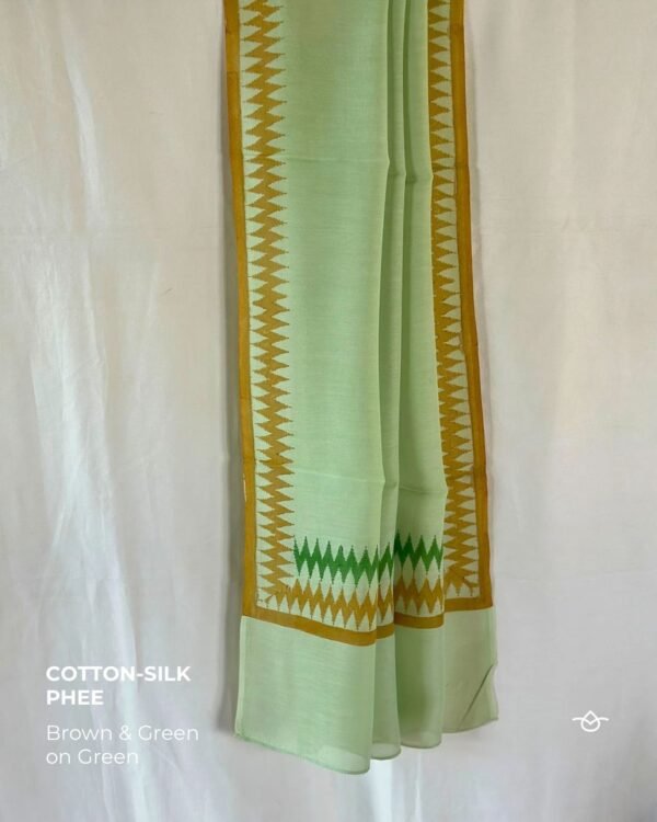 Natural Dye Manipuri Ethnic Motif - Cotton Silk Phee - Image 4