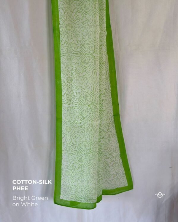 Natural Dye Manipuri Ethnic Motif - Cotton Silk Phee - Image 2