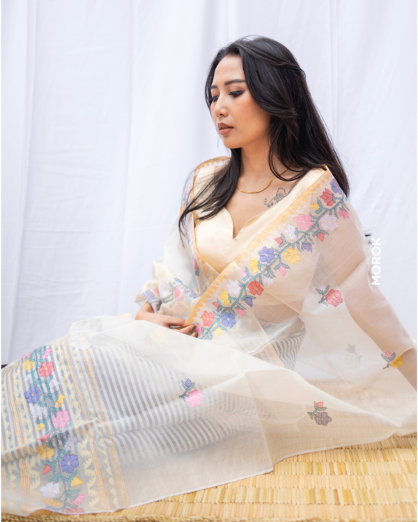 Slow-Crafted Rani Marak-Taibi: A Premium Silk Manipuri Handloom Treasure - Image 2