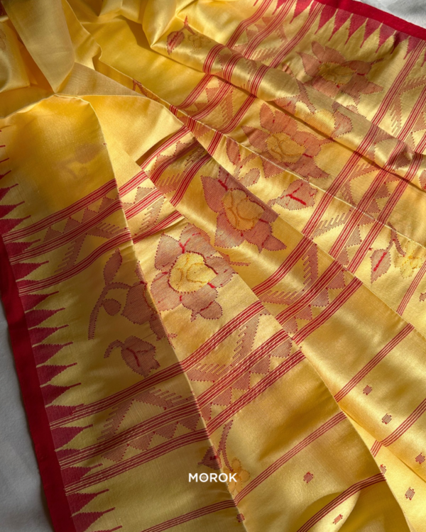 Artisanal Handwoven Mulberry Silk Saree Matek: Soft, Lustrous, Ethereal