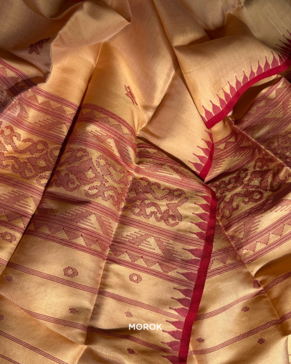 Artisanal Handwoven Mulberry Silk Saree Matek: Soft, Lustrous, Ethereal